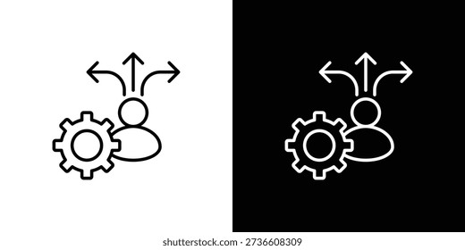 Flexible icon sheet black and white