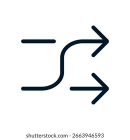 Flexibles Symbol, Vektor-Logo-Zeichen, Illustration, Form, Design, UX UI-Symbol, bearbeitbare EPS