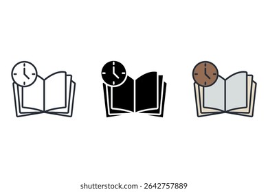 flexible learning icons isolated on White Background. Flat style design
