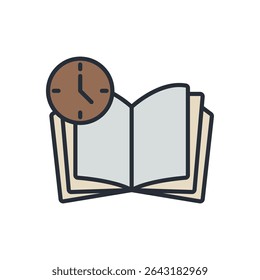 flexible learning icons isolated on White Background. Flat style design