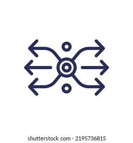 flexible line icon on white