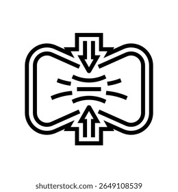 flexible material line icon vector. flexible material sign. isolated contour symbol black illustration