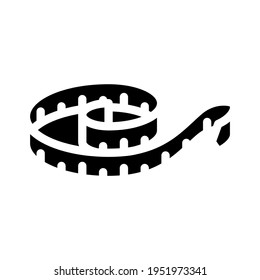 flexible meter glyph icon vector. flexible meter sign. isolated contour symbol black illustration
