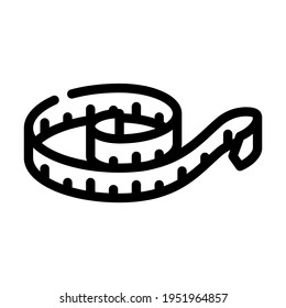 vector de icono de línea de medidor flexible. señal del medidor flexible. símbolo de contorno aislado ilustración negra