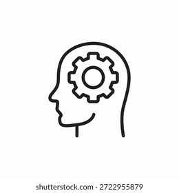 vetor de sinal de ícone de mindset flexível