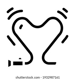 flexible neon glyph icon vector. flexible neon sign. isolated contour symbol black illustration