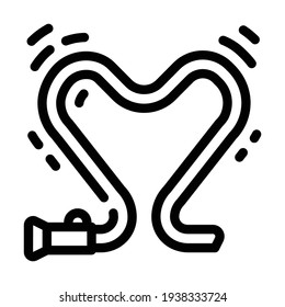 flexible neon line icon vector. flexible neon sign. isolated contour symbol black illustration