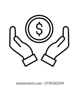 Flexible Offering Outline Icon Vector Illustration