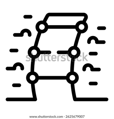 Flexible printed circuit board connecting electronic components, allowing for flexibility and movement in electronic devices