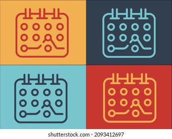 Flexible Program Logo Template, Simple Flat Icon of flexible,business,program
