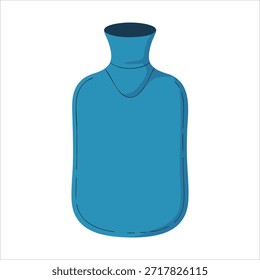 Contenedor de agua caliente de goma flexible para la Ilustración vectorial aislada del calor en el fondo blanco