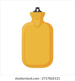 Contenedor de agua caliente de goma flexible para la Ilustración vectorial aislada del calor en el fondo blanco