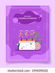 flexible schedule or calendar management for template of banners, flyer, books, and magazine cover