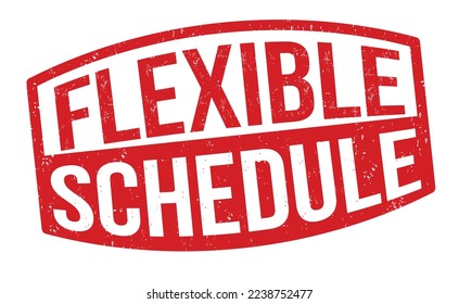 Flexible schedule grunge rubber stamp on white background, vector illustration