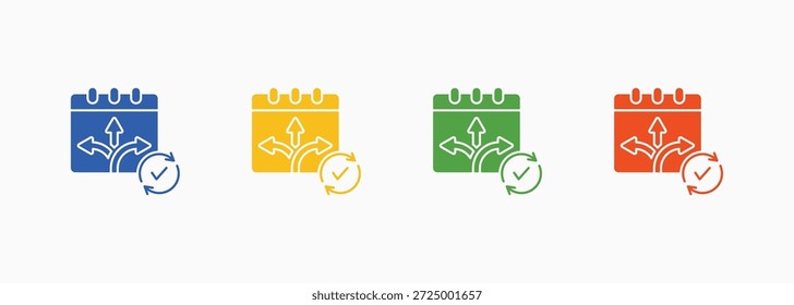 Elemento De Coleta De Estilo Múltiplo De Cor Do Conjunto De Ícones De Programação Flexível Para Design