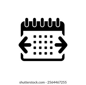 Flexible schedule management vector icon illustration