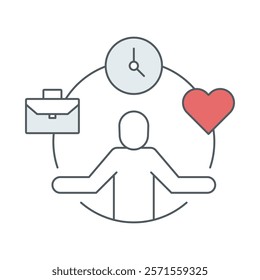 Flexible Scheduling – Clock with Person Representing Adaptive Time Management