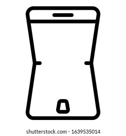 Flexible screen element icon. Outline flexible screen element vector icon for web design isolated on white background