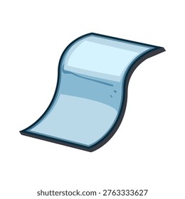 Flexible screen representing bendable display technology and dynamic adaptable user interface, illustrating advancements in modern electronics and innovative device concepts