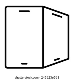 Flexible Screen Vector Line Icon Design