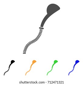 Flexible Shower icon. Vector illustration style is a flat iconic flexible shower symbol with black, grey, green, blue, yellow color variants. Designed for web and software interfaces.