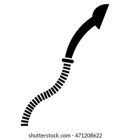 Flexible Shower icon. Vector style is flat iconic symbol, black color, white background.