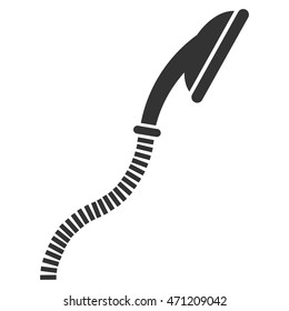 Flexible Shower icon. Vector style is flat iconic symbol, gray color, white background.