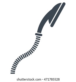 Flexible Shower icon. Vector style is flat iconic symbol, smooth blue color, white background.