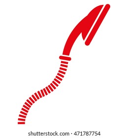 Flexible Shower icon. Vector style is flat iconic symbol, red color, white background.