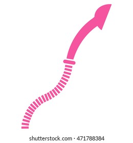 Flexible Shower icon. Vector style is flat iconic symbol, pink color, white background.