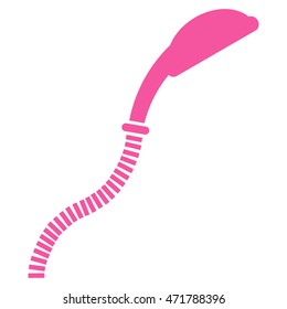 Flexible Shower icon. Vector style is flat iconic symbol, pink color, white background.