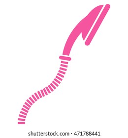 Flexible Shower icon. Vector style is flat iconic symbol, pink color, white background.