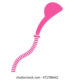 Flexible Shower icon. Vector style is flat iconic symbol, pink color, white background.