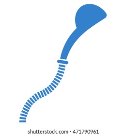 Flexible Shower icon. Vector style is flat iconic symbol, cobalt color, white background.