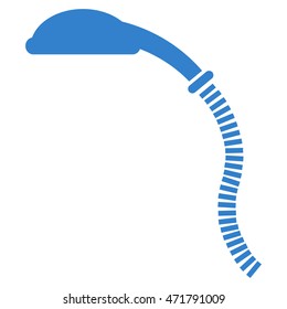 Flexible Shower icon. Vector style is flat iconic symbol, cobalt color, white background.
