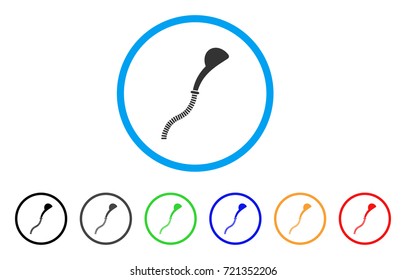 Flexible Shower rounded icon. Style is a flat flexible shower grey symbol inside light blue circle with black, gray, green, blue, red, orange versions. Vector designed for web and software interfaces.