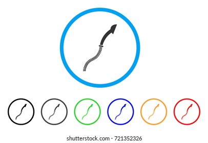Flexible Shower rounded icon. Style is a flat flexible shower grey symbol inside light blue circle with black, gray, green, blue, red, orange versions. Vector designed for web and software interfaces.