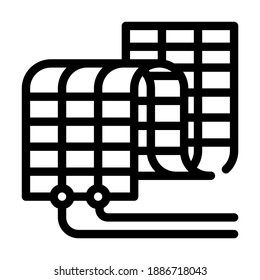 flexible solar panel line icon vector. flexible solar panel sign. isolated contour symbol black illustration