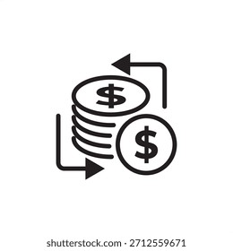 Ícone Conta de Gasto Flexível simbolizando a alocação de fundos antes de impostos, os benefícios gerenciados dos funcionários e as economias com benefícios fiscais para despesas de assistência médica ou cuidados a dependentes e planejamento financeiro.