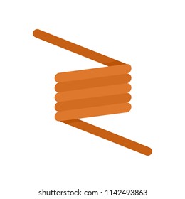 Flexible spring cable icon. Flat illustration of flexible spring cable vector icon for web isolated on white