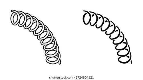 Design gráfico de ícone de mola flexível. Ilustrações de ícone de vetor