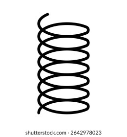 Signo de conjunto de contorno de icono de resorte flexible