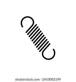 Flexible Spring Vector Line Icon Illustration.