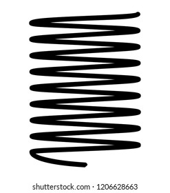 Flexible steel spring line icon vector 