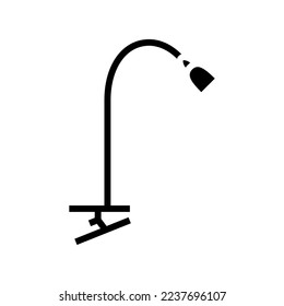 flexible table lamp glyph icon vector. flexible table lamp sign. isolated symbol illustration