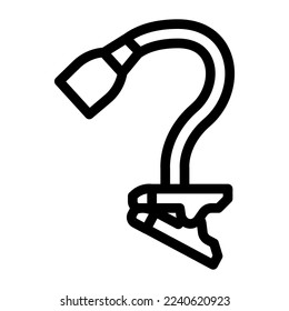 vector de icono de línea flexible de la lámpara de mesa. señal flexible de la lámpara de mesa. símbolo de contorno aislado ilustración negra