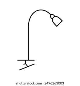 flexible table lamp line icon vector. flexible table lamp sign. isolated contour symbol black illustration