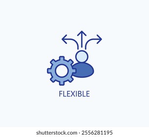 Flexible vector, icon or logo sign symbol illustration