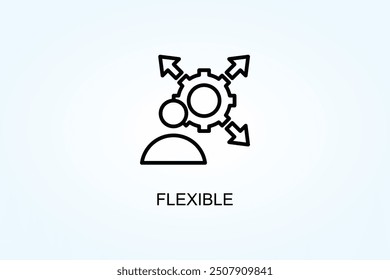 Ilustración De Símbolo De Vector Flexible O Logotipo