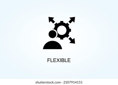 Ilustración De Símbolo De Vector Flexible O Logotipo